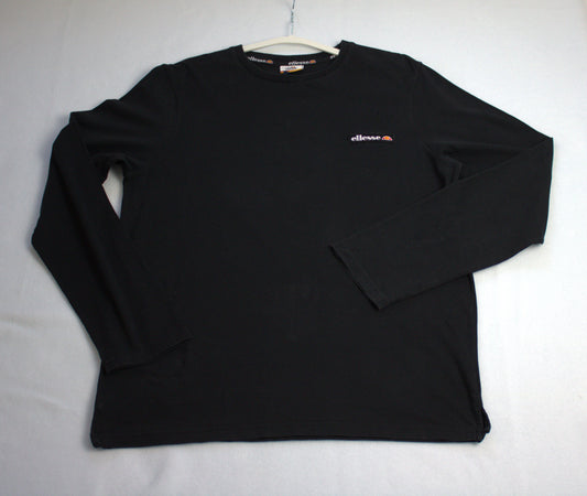 Ellesse, Mens, Black, T Shirt, Long Sleeves, Size Large, Used - Medium condition