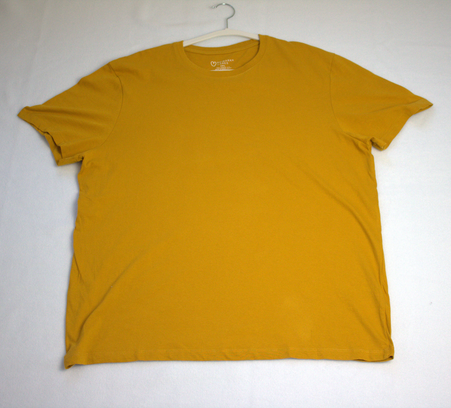 Primark Mens, Womens, T-shirt, Mustard, 2XL