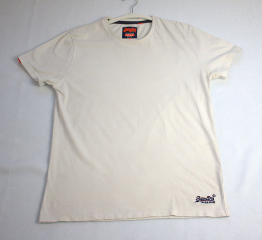 Superdry white short sleeve T-shirt, Unisex, Size Medium, Used-good condition