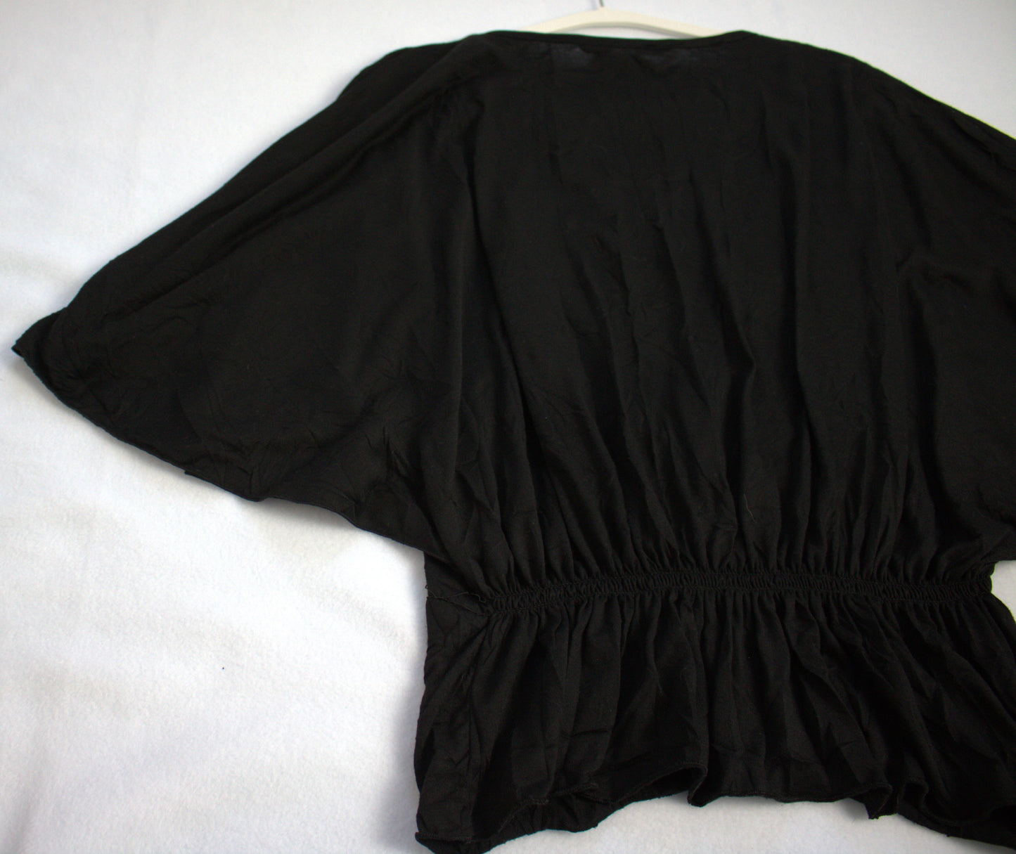 Dorothy Perkins, Black, Womens, Flutter/Angel Sleeve blouse, size 12, Used-Medium Condition