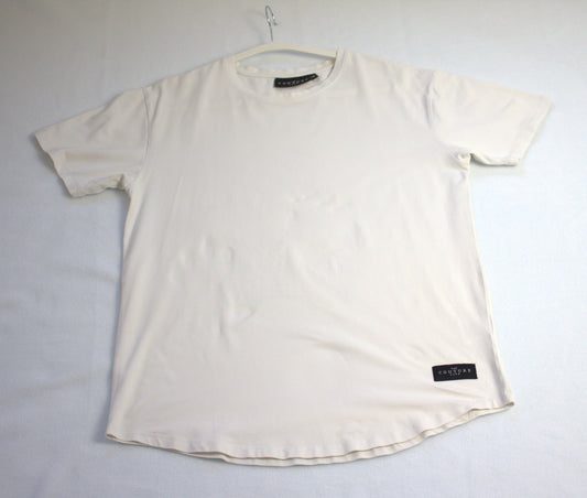 The Couture Club, Crew Neck, Unisex, White T-shirt, Size Medium, Used - Very Good Condition