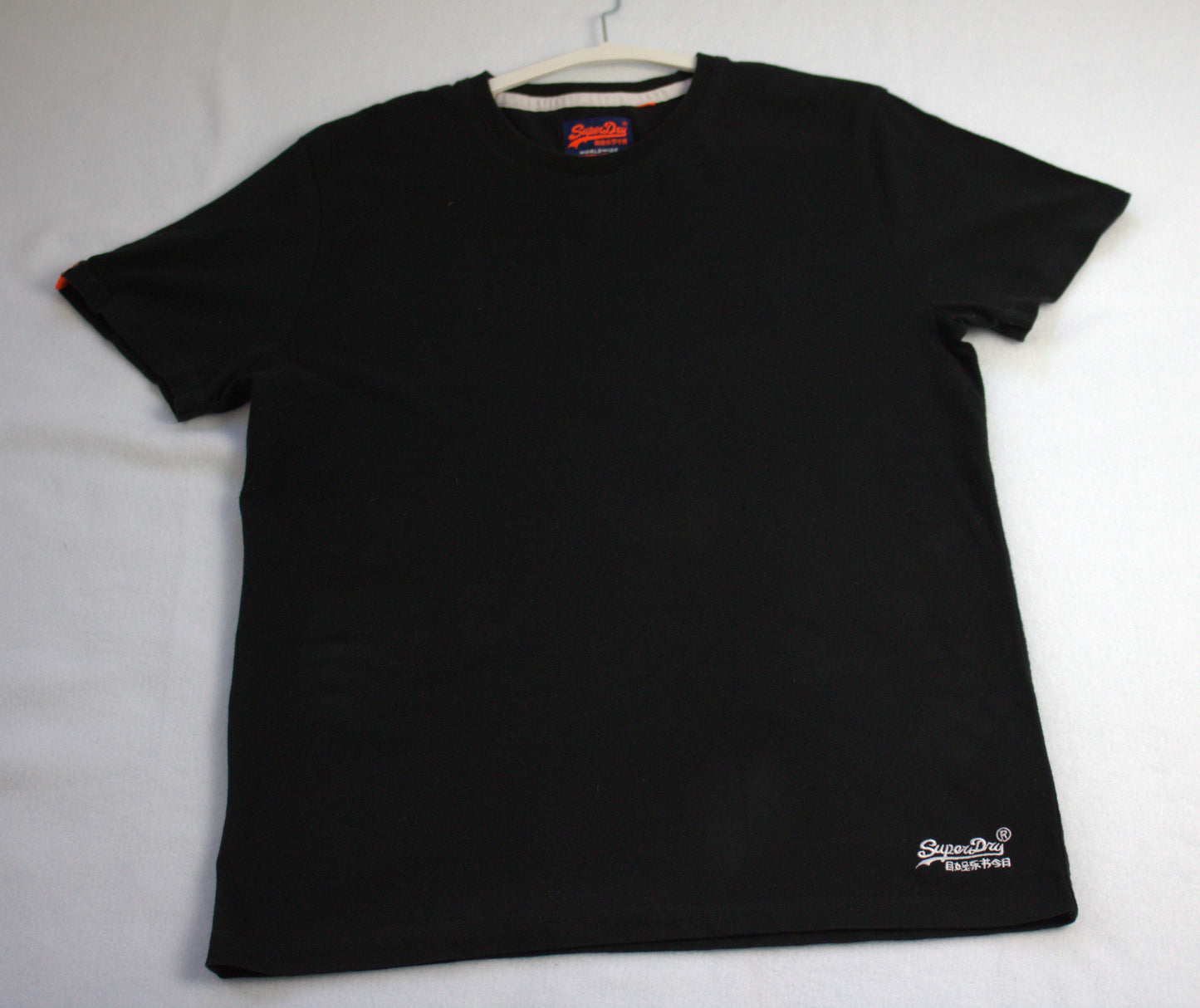 Superdry, Black, Crew Neck, Mens T-shirt, Size Small, Used-Very Good Condition